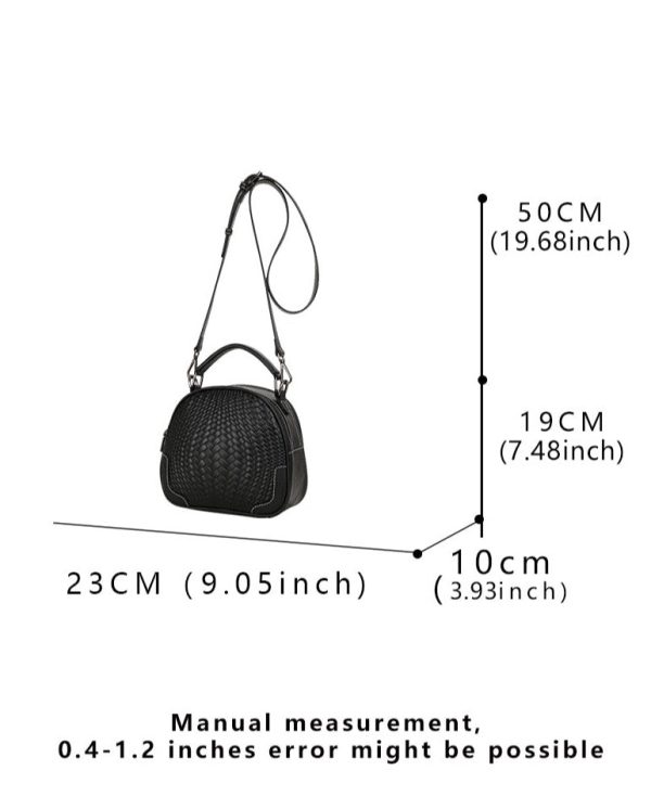 Knitted Series: Versatile Genuine leather Shoulder Bag