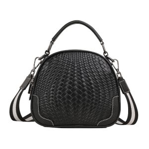 Knitted Series: Versatile Genuine leather Shoulder Bag